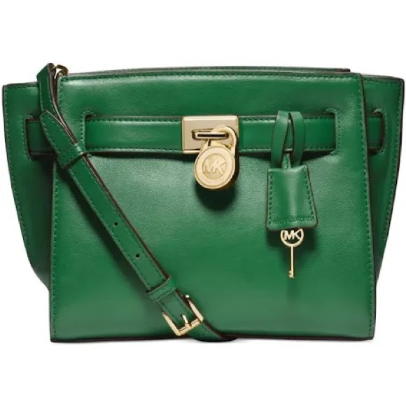 Michael Kors Handbags - Michael Kors Hamilton Traveler leather Small Messenger Bag Gooseberry Green